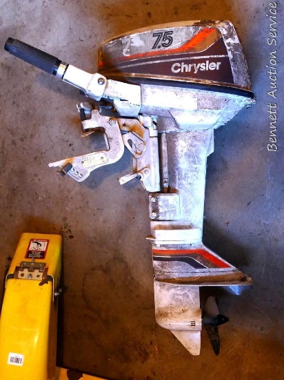 7.5 hp Chrysler outboard motor turns over and has compression. Model 72H9B.
