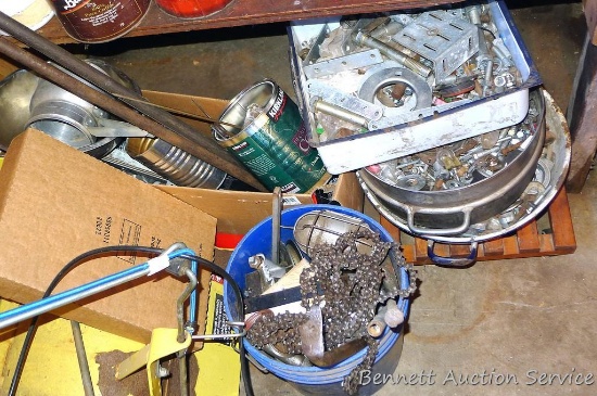 Metal scrap including steel, copper, aluminum, plus lots of good fasteners and hardware.