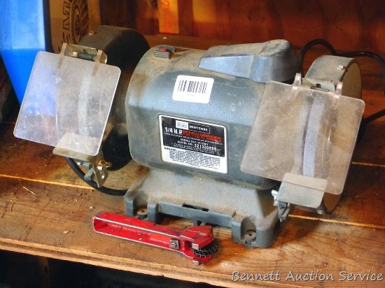 Craftsman 1/4 hp bench grinder with wheel dresser.