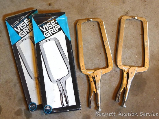 Two 18" Vise Grip locking C clamps with original boxes, model 18R