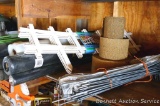 Landscape fabric, clear poly sheet, plant stakes, edging fencing, tree wrap, more.