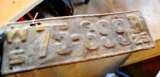 Wisconsin license plate from 1925 is 14-1/2