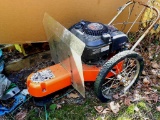 DR Trimmer/mower with 5.5 overhead valve Briggs & Stratton motor. Pulls over, has oil. Untested.