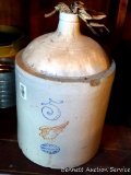 5 gallon Red Wing Union Stoneware jug. Several old chips, but no cracks noted. Stamps are bright.