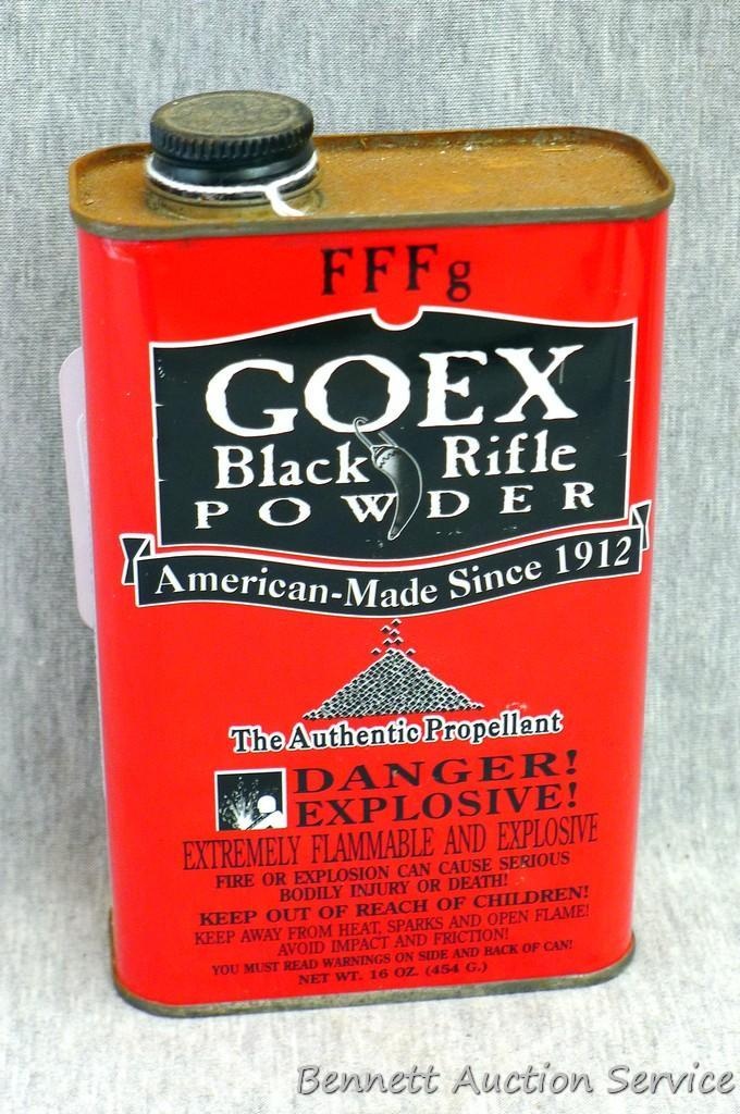 No Shipping. Partial metal can of Goex Black Rifle Powder. | Estate &amp;  Personal Property Personal Property | Online Auctions | Proxibid