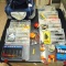 Nylon tackle tote bag comes with six divided organizers, tons of lures, baits, sinkers, bobbers,