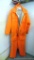 Field and Forest blaze orange coveralls with zippered legs. Look to be about a men's large.