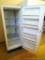 Wood's midsize upright freezer is 5' tall x 2' wide x 2-1/2' deep. Works. Comes with key to lock