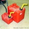No shipping. 5 gallon gas tote with spout and 1 gallon gas tote with spout. Both have fuel in them.