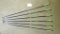 Six 5575 Gold Tip XT Hunter carbon arrows with field tips are 30