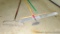 Cement mixing hoe is new, push broom with 36