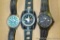 Nor-mark wrist compass; 2 Timex Expedition watches, bands need replacing;