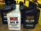 No shipping. 3 unopened quarts SAE 30 motor oil; 3 partial containers of Powermate air compressor
