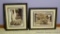 Pair of nicely framed and matted prints measure 18