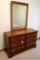 Bassett Furniture six drawer dresser with mirror. Bottom portion measures 50