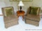 Pair of accent chairs are very comfortable and in good condition, by Smith Brothers of Berne; end