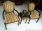 Pair of matching side chairs are both sturdy and in good condition, plus a small end table and
