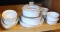 CorningWare French White casserole dishes, plus six Oneida OvenBrite dishes. All in good condition.
