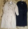 One ladies and one men's trench coat. Both are in very good condition. Ladies seems like a size L;