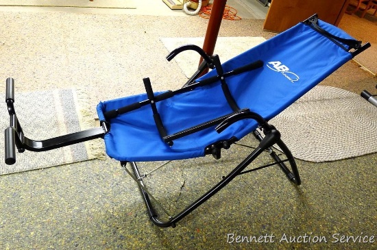 AbLounge 2 is assembled and in good condition. Looks as though it would fold easy storage.