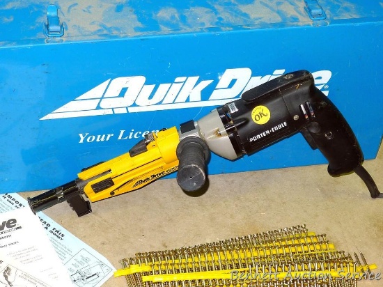Wall board and decking screw driving system.