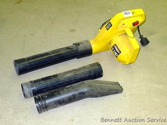 Paramount 1 HP Permanent Magnet Motor PB350 leaf blower. Runs.