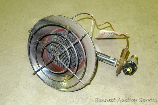 Mr. Heater propane heater is 8-1/2" diameter.