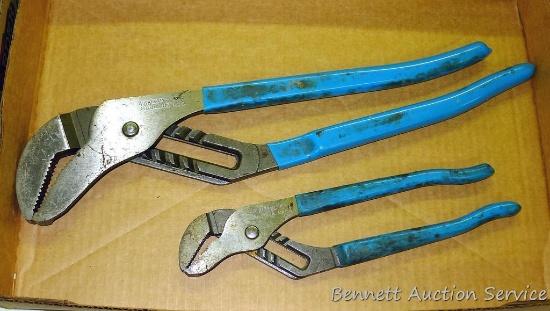Channel Lock tongue & groove pliers, longest is 16-3/4".