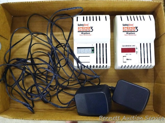 Pair of Safety Siren Pro series 3 Radon gas detectors.