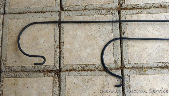 Two shepherd's hooks. Taller is approx. 7-1/2'.
