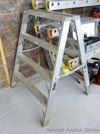 Werner Craft Master Type I heavy duty aluminum industrial ladder, OSHA approved, 250 lb duty rating,