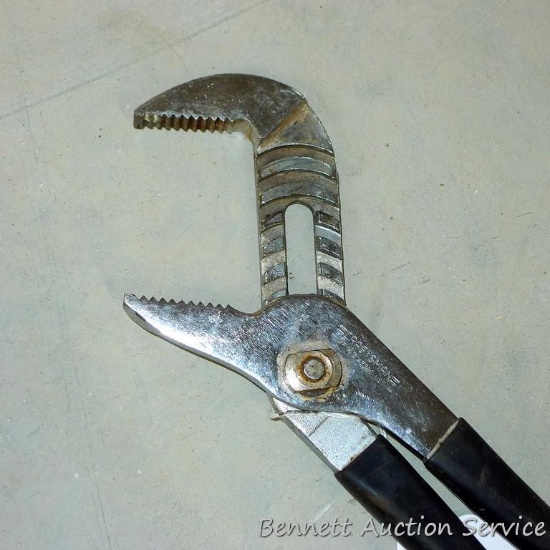 Pair of Craftsman adjustable pliers are 12" long.