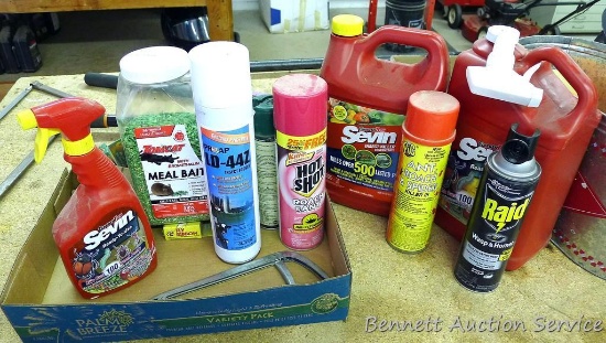 No shipping. Almost 2 gallons Sevin insect killer concentrate; Hot Shot Roach & Ant killer; LD-44Z