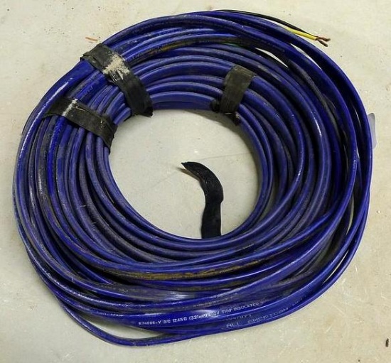 Partial roll of American Well and Pump wire is 3 wire - green, black & yellow.