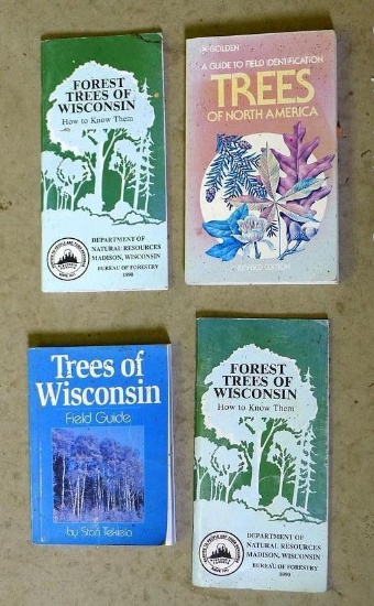 Golden field identification "Trees of North America"; Trees of Wisconsin field guide; Forest Trees