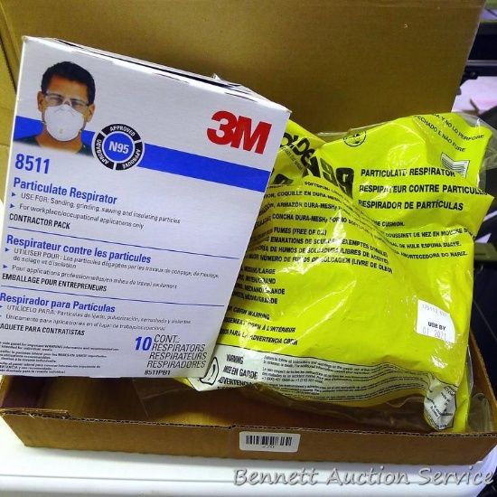 3M particulate respirator masks; Moldex 2310 N99 particulate respirator masks.