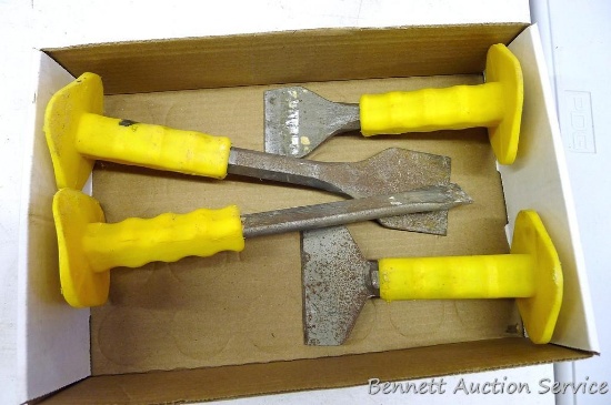 Cement brick or block chisels, largest is 4".