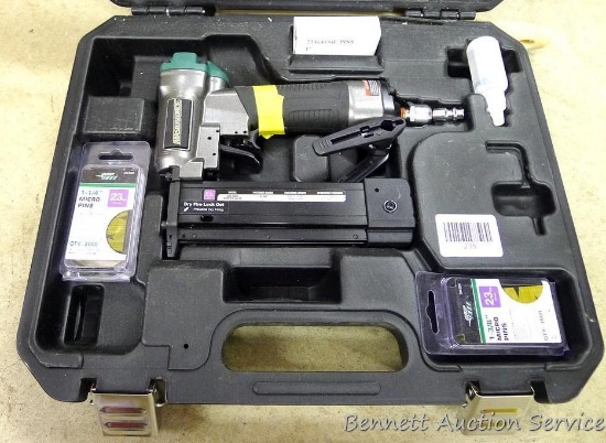 MasterForce 23 gauge Micro Pin Nailer model 208-5003. Comes with operator's manual, carry case and
