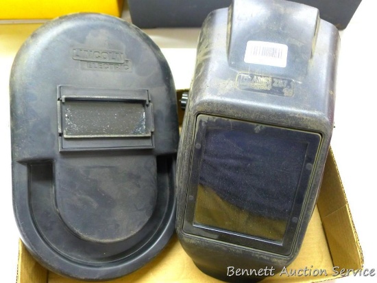 Lincoln hand held welding mask is 9" x 14"; LDansi Z87.1 welding helmet.