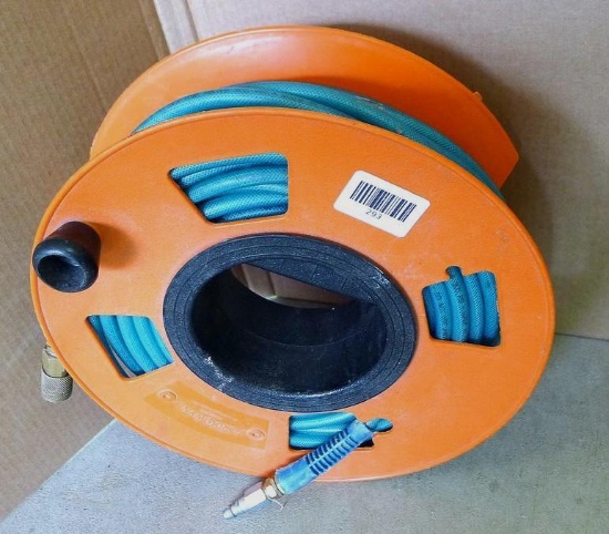3/8" air hose on plastic reel.