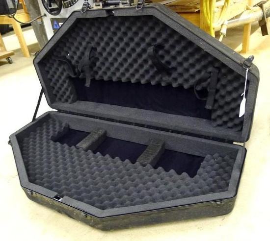 Compound bow case is 42" x 21" x 8".