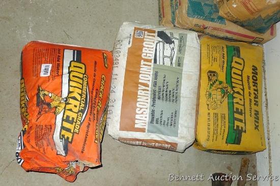 1-1/2 Bags of Quikrete and Masonry Joint Grout which may have been sitting a while.