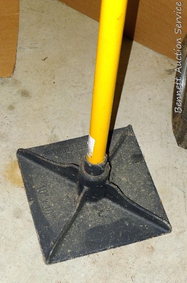 Yardworks tamper is 10" x 10" and in very nice shape.