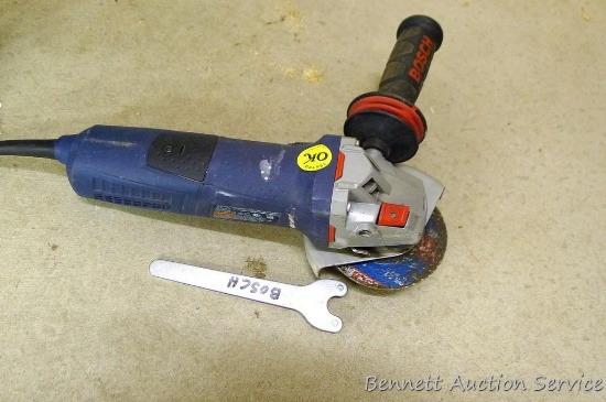 Bosch 4-1/2" angle grinder, model AG50-11VS, runs.
