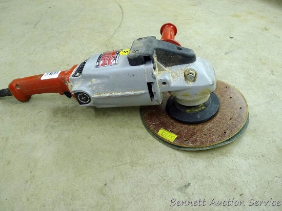 Milwaukee heavy duty sander, part 6065, 5000 rpm, 9" pad, runs.