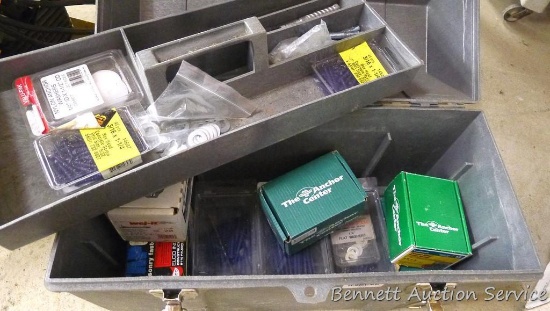 Professional Tough Box toolbox with removable tray. Contents incl nuts, washers, drills,