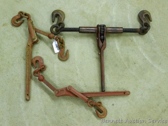 Two 5/16" - 3/8" load binders and 1/2" ratcheting load binder.
