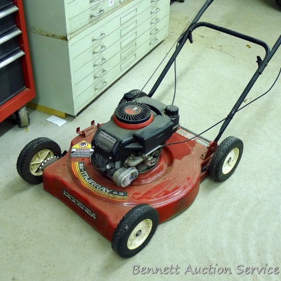 Murray 4.5 HP 22" push mower with convertible mulcher. Pulls over and has compression. Oil
