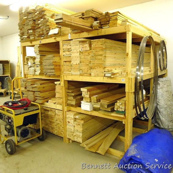 Sturdy wood storage rack made out of 2x4s is 8' x 8' x 79" tall.  Please come later on pick-up day