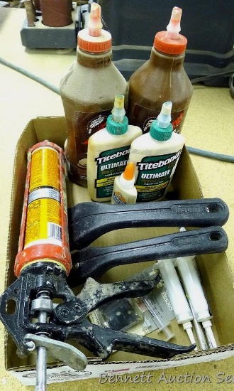 Caulk gun; paint scrapers; liquid hide glue; wood glue and more.